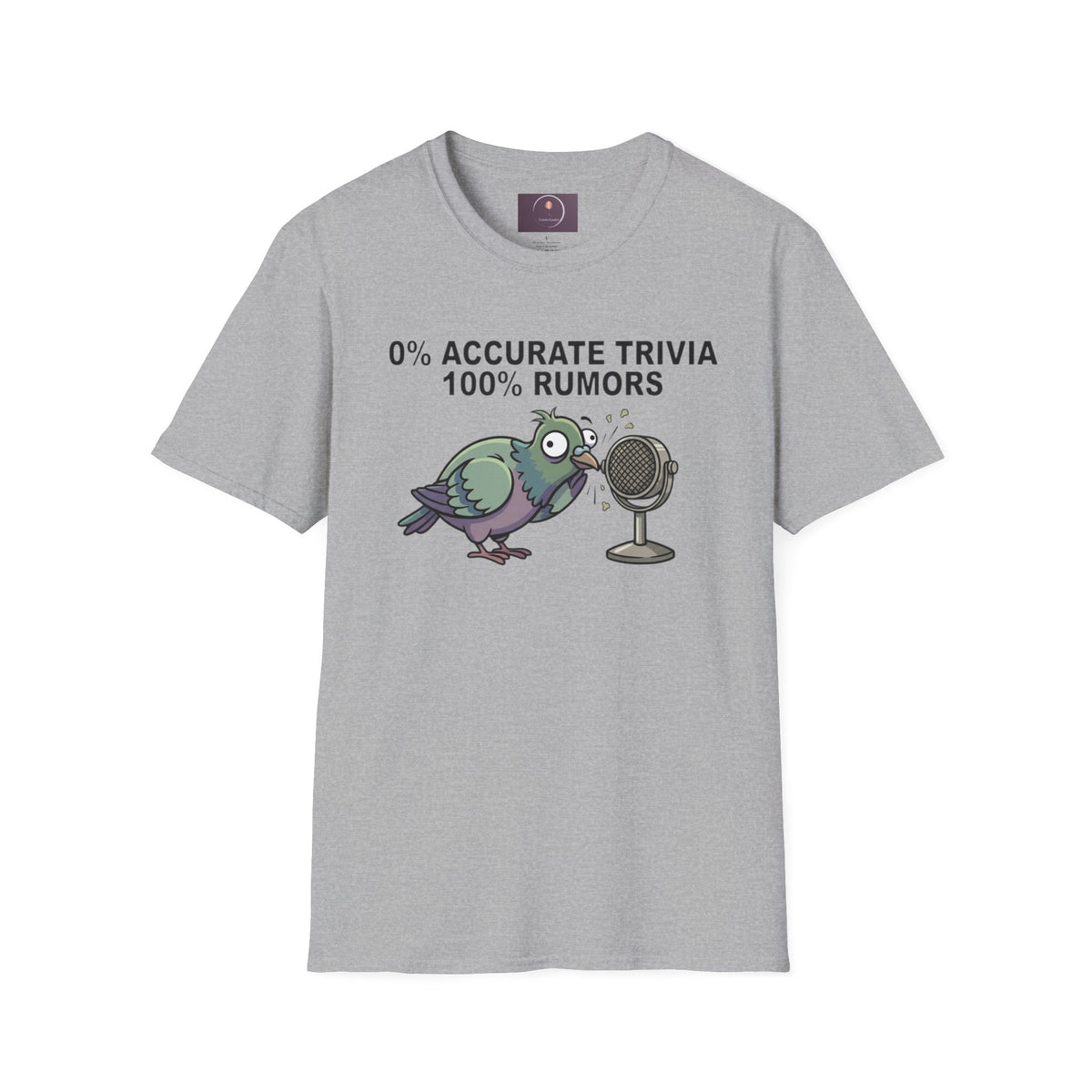 Trivia Rumor Pigeon T-Shirt — 0% Accurate Trivia 100% Rumors Graphic Tee