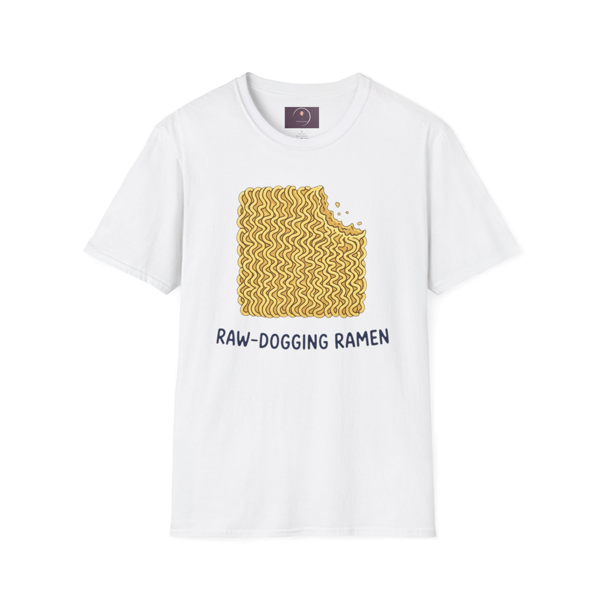 Ramen Graphic Tee — "Raw-Dogging Ramen" Funny Noodle Bite T-Shirt