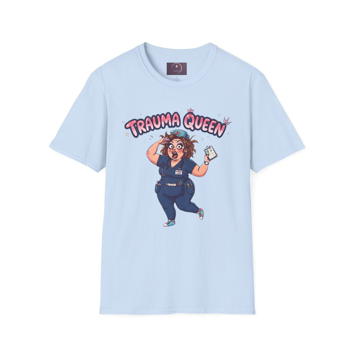 Trauma Queen T-Shirt — Funny ER Nurse Medical Humor Tee