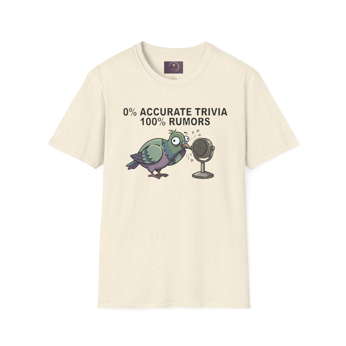 Trivia Rumor Pigeon T-Shirt — 0% Accurate Trivia 100% Rumors Graphic Tee