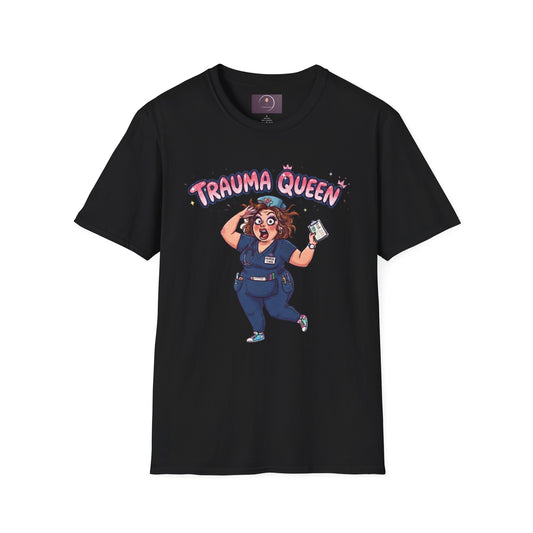 Trauma Queen T-Shirt — Funny ER Nurse Medical Humor Tee