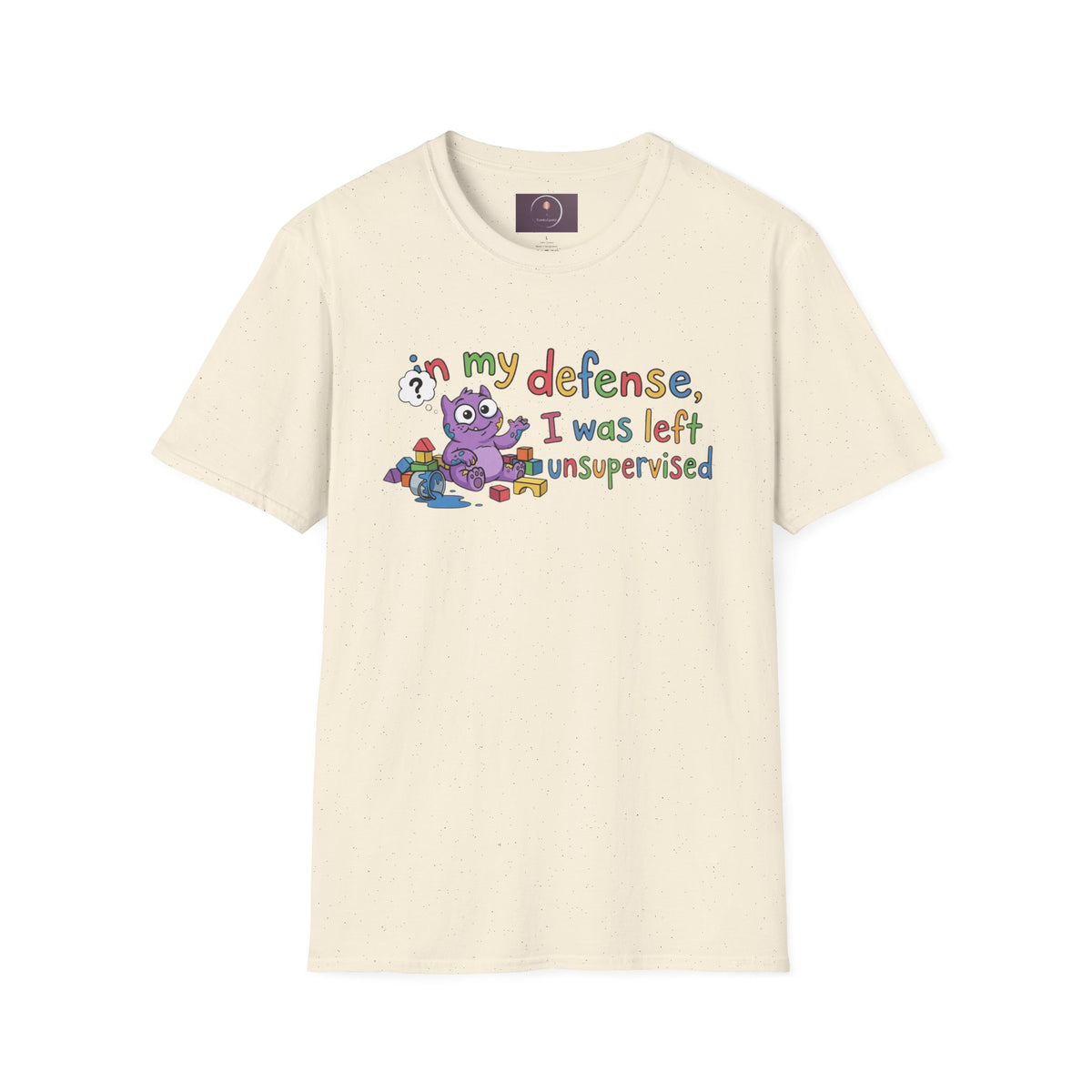 T‑Shirt — “In My Defense, I Was Left Unsupervised” Cute Monster Tee