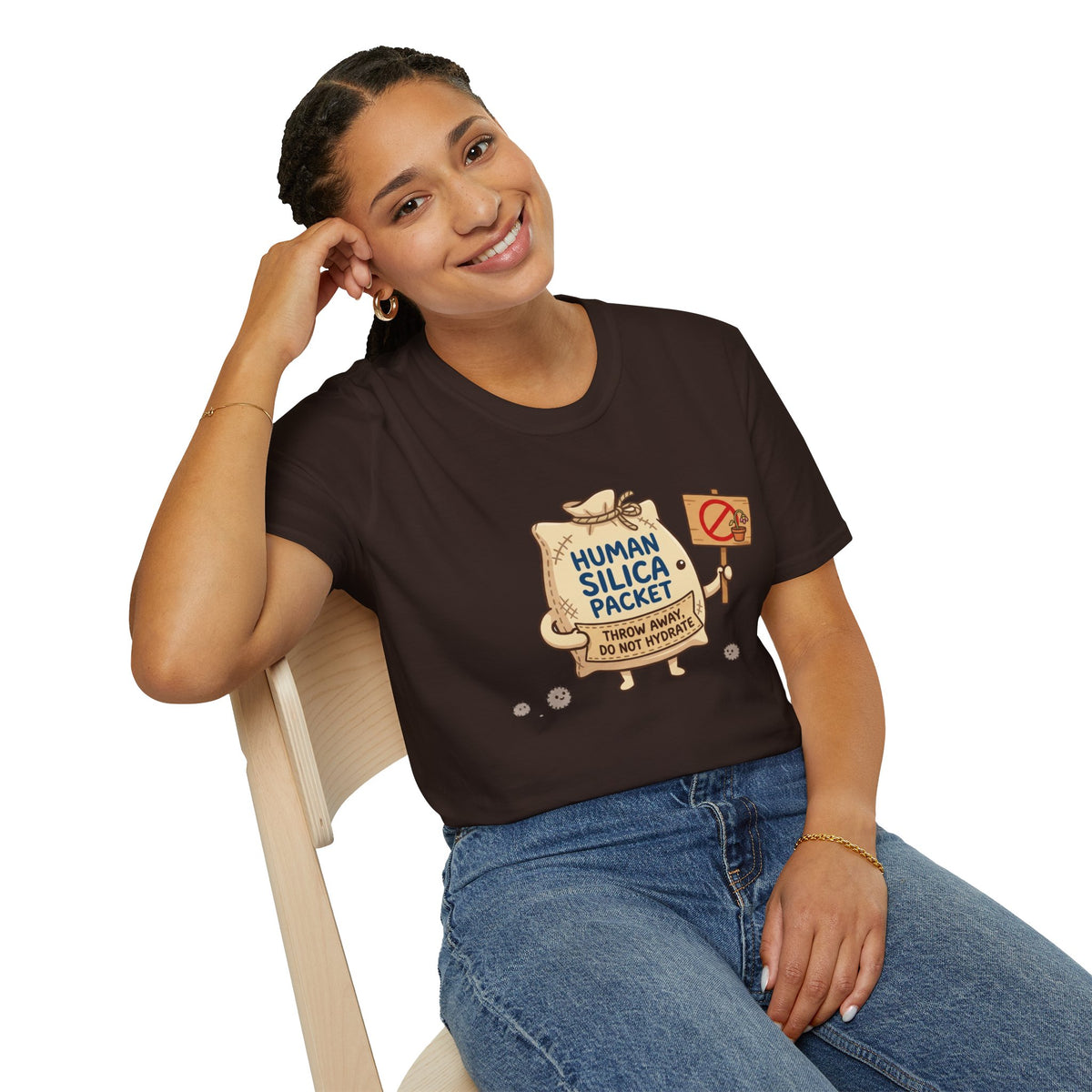 Human Silica Packet T-Shirt — Funny Novelty Graphic Tee