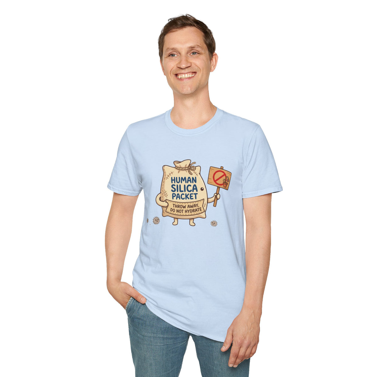Human Silica Packet T-Shirt — Funny Novelty Graphic Tee