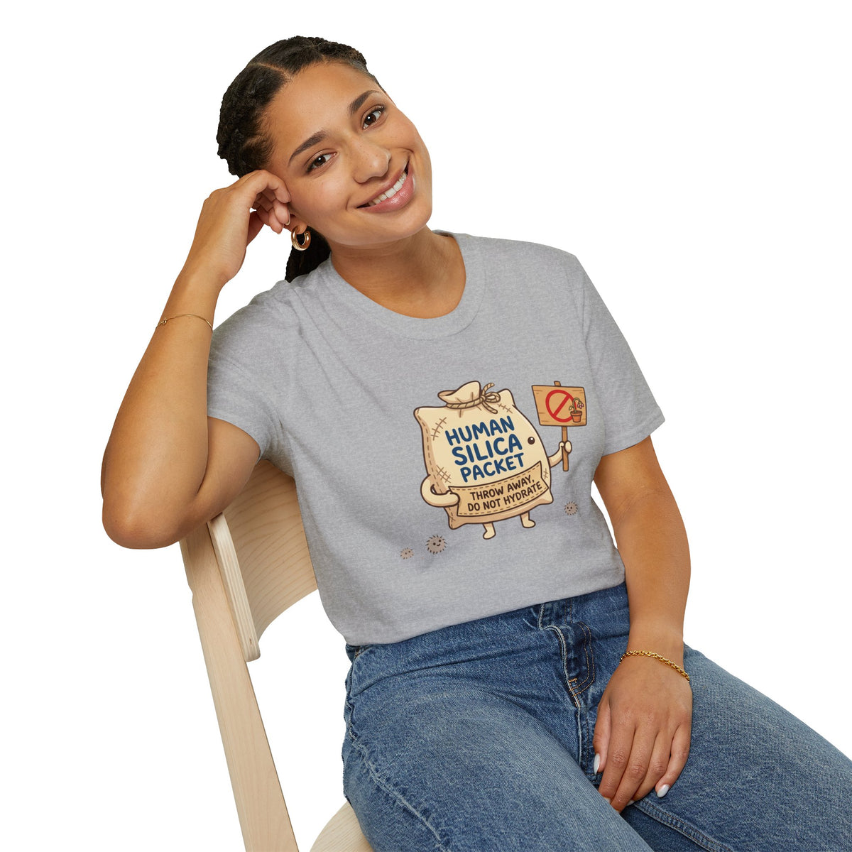 Human Silica Packet T-Shirt — Funny Novelty Graphic Tee