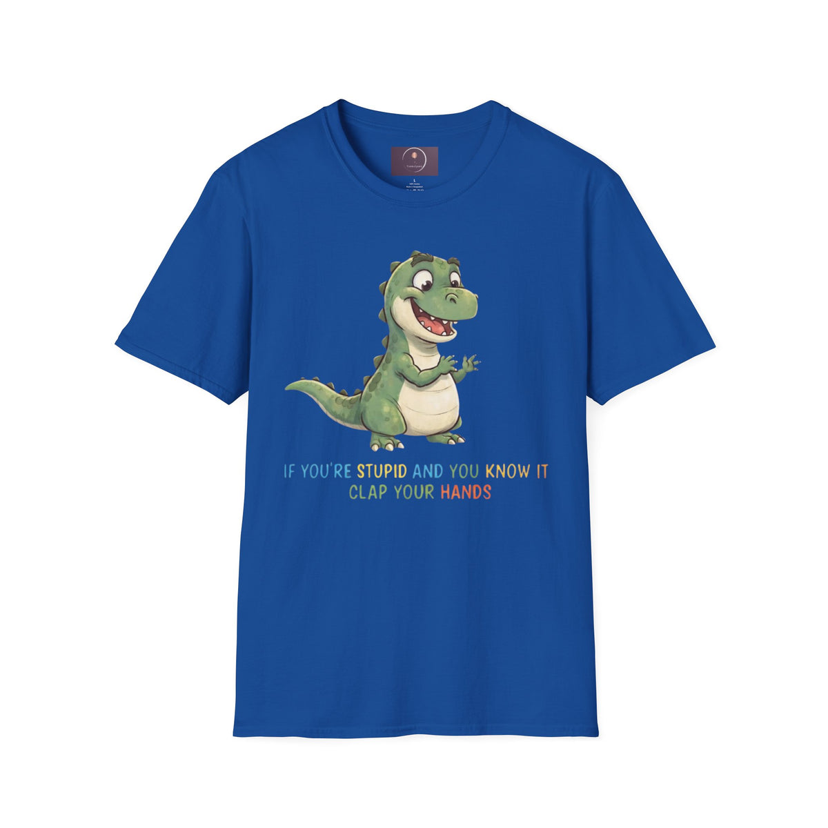 Cute Cartoon Dinosaur Tee — "Clap Your Hands" Kids Graphic T-Shirt