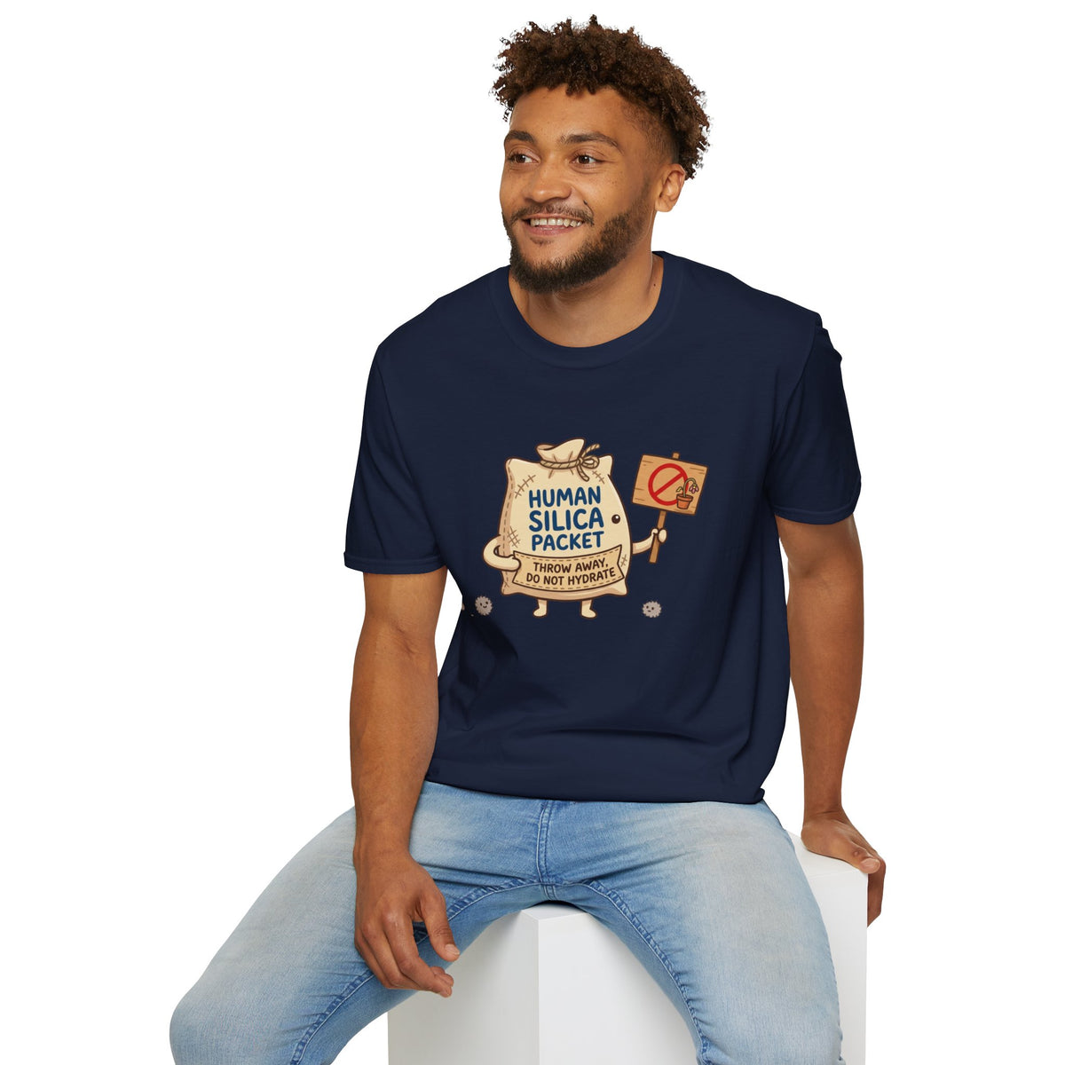 Human Silica Packet T-Shirt — Funny Novelty Graphic Tee