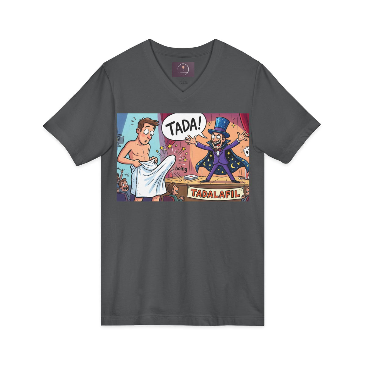 Tadafil Funny Magic Strip Joke V-neck T-Shirt
