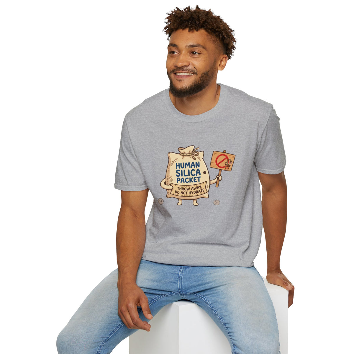 Human Silica Packet T-Shirt — Funny Novelty Graphic Tee